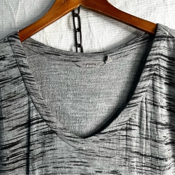 Athleta Energy Heather Grey Cozy Lounge Dress Not Your Moms Housedress Marled S - Picture 7 of 16